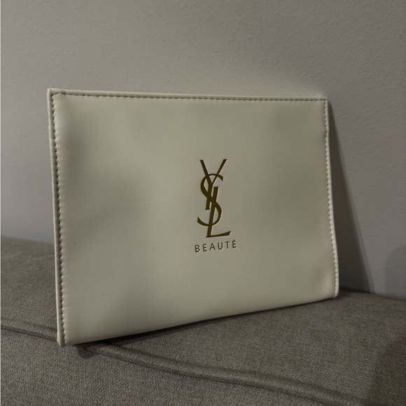 Yves Saint Laurent White Cosmetic Pouch - Picture 3 of 5